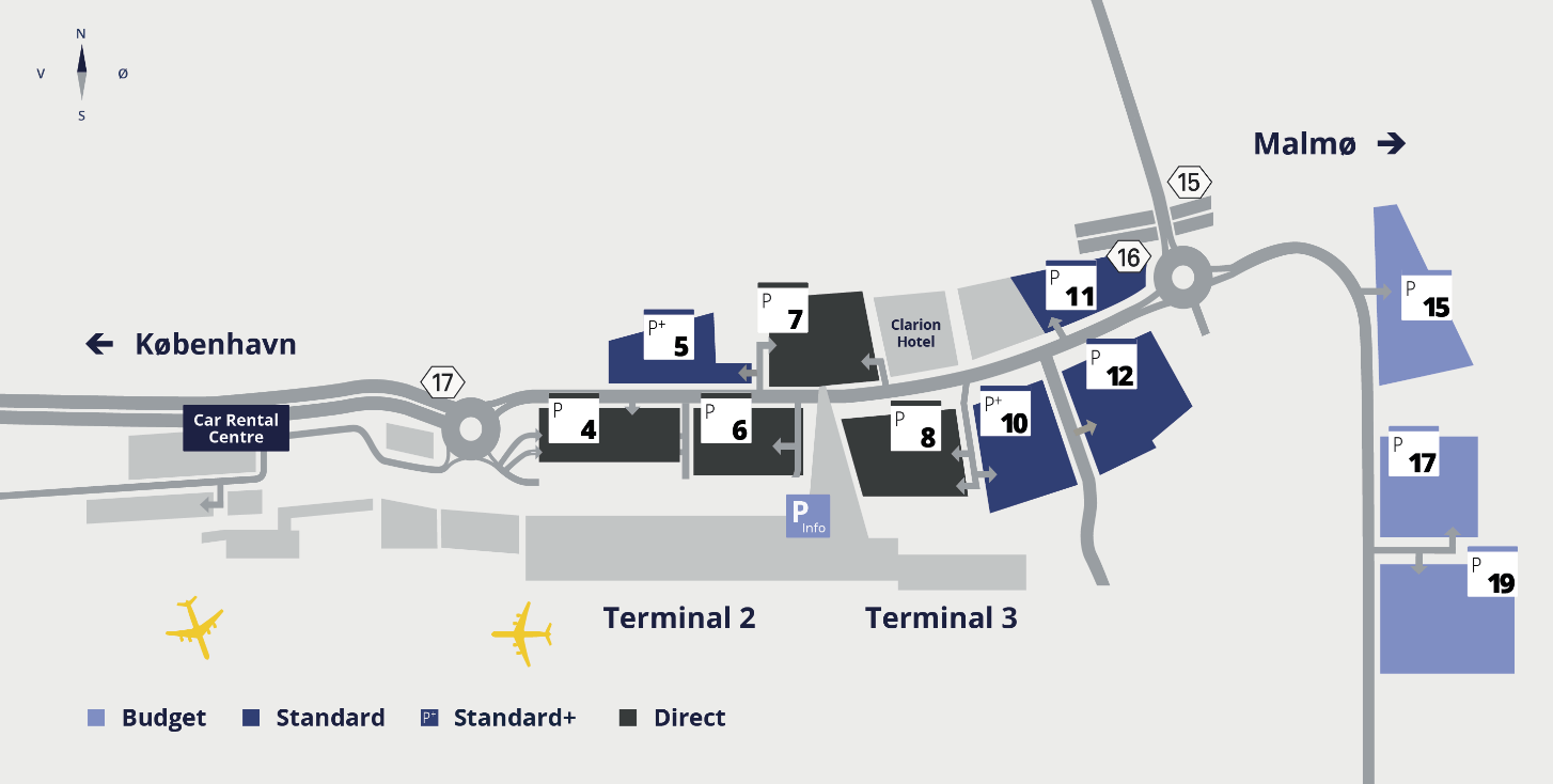 kastrup lufthavn kort over parkering i lufthavnen Handicapparkering kastrup lufthavn kort over parkering i lufthavnen